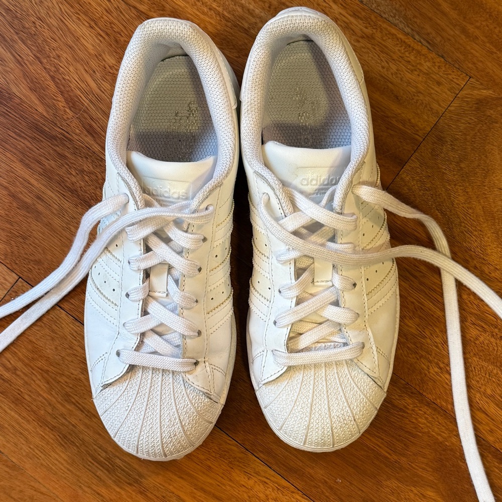 Adidas Classic White Lace-Up Sneakers